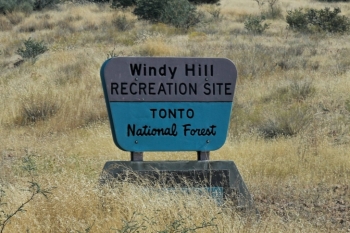 Camping in Windy Hill Recreation Site on Roosevelt Lake-Arizona