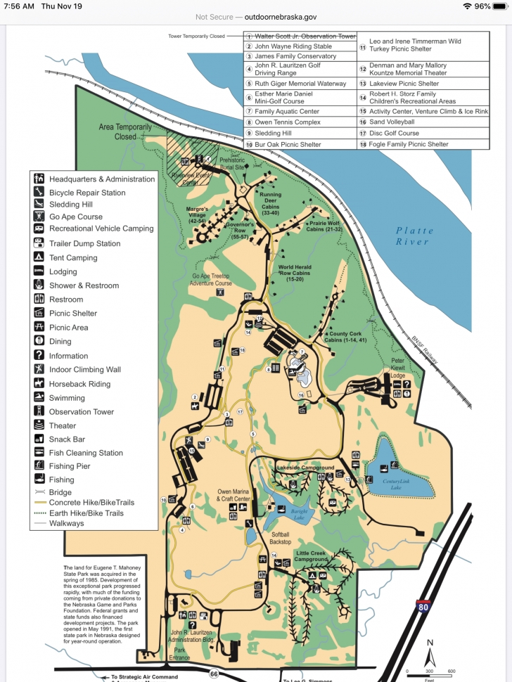 Camping at Eugene T Mahoney State Park in Nebraska