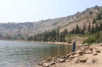 Camping at Lake Cleveland in South Central Idaho Fishing
