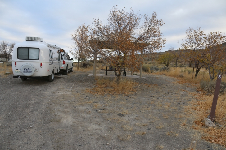 Camping at the Lud Drexler Park on the Salmon Falls Creek Reservoir
