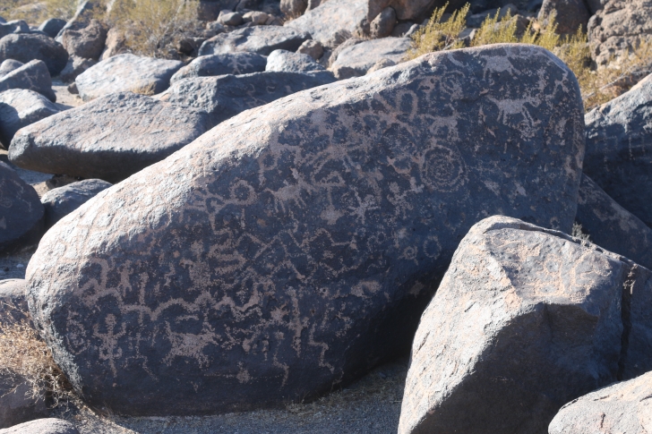 Camping at Painted Rock Campground and Petroglyph site.