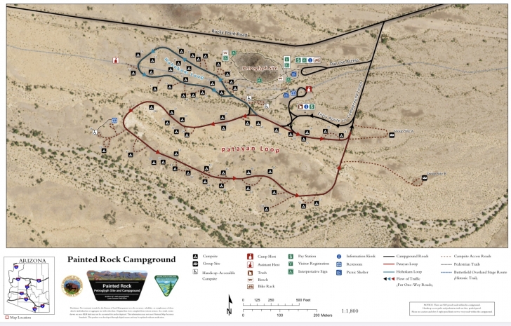 Camping at Painted Rock Campground and Petroglyph site.