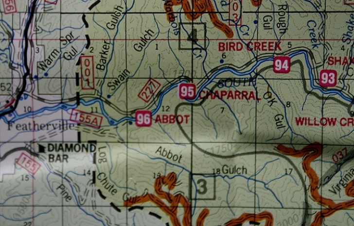 Camping in Idahos Abbot Campground - Area map