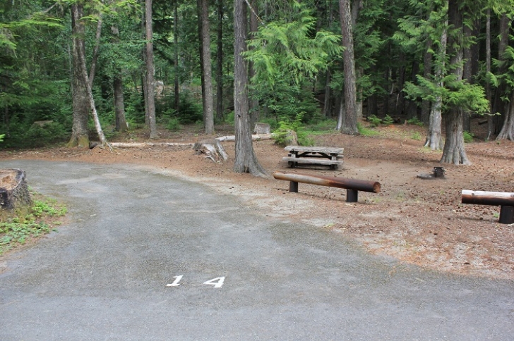 Camping in Washingtons Adams Fork Campground - campsite 14