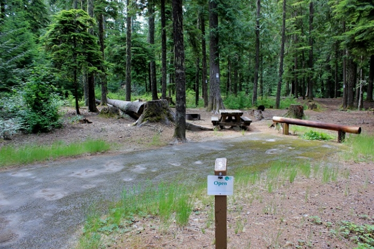 Camping in Washingtons Adams Fork Campground - Campsite 5