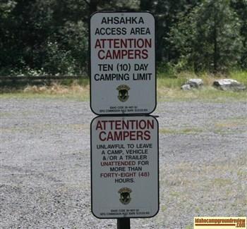 Informatin sign at Ahsanhka Access Site