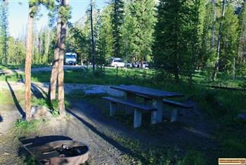 A picture of a campsite in Alturas Lake Inlet Campground