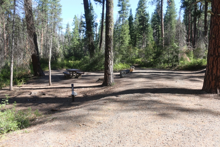 Camping in Antelope campground on Sagehen Reservoir.