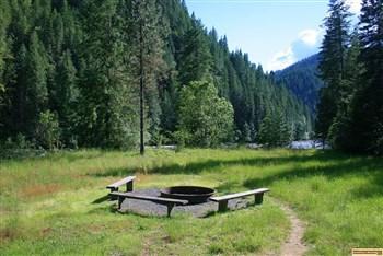 Apgar Campground on the Lochsa River in the Clearwater National Forest