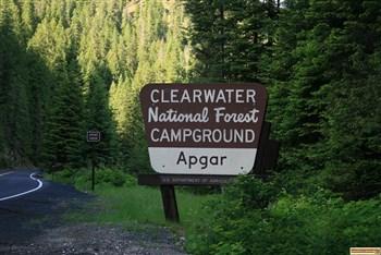 Apgar Campground on the Lochsa River in the Clearwater National Forest