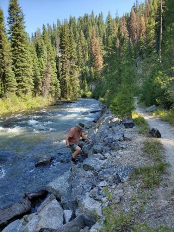 Camping at Barneys Campground near Deadwood Reservoir.