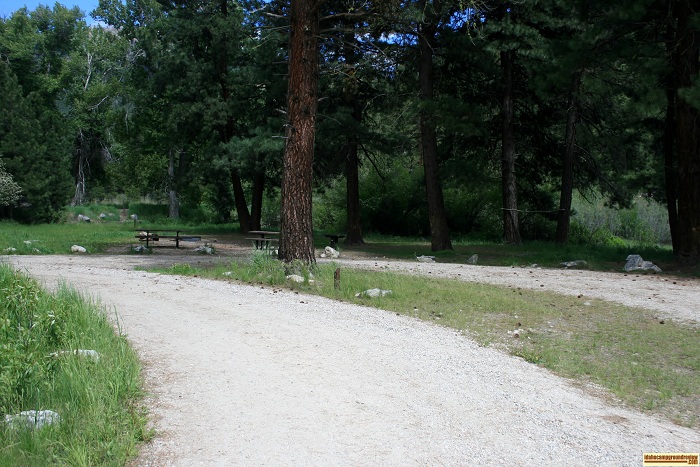 Camping at Baumgartner Campground information sign.