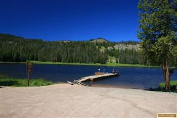 Bayhorse Lake Campground site with a view.