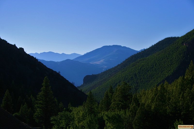 Bayhorse Lake Campground site with a view.
