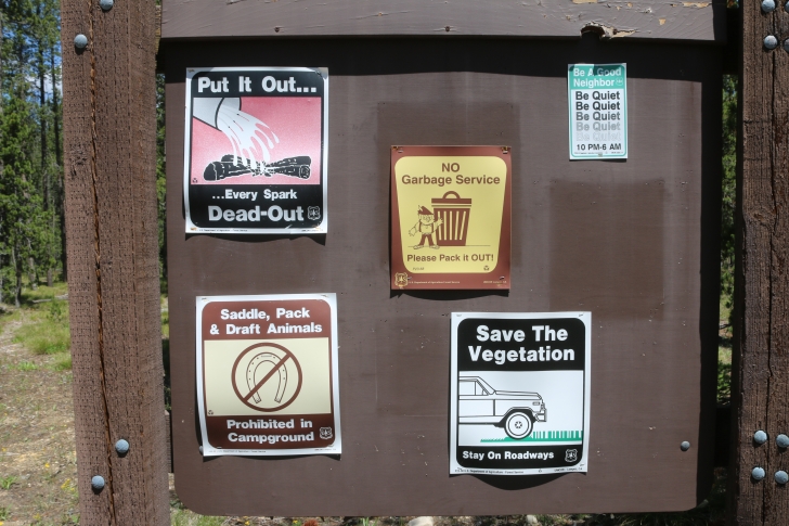 Camping at Bench Creek Campground near the Sawtooth Mountains