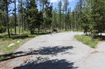 Camping at Bench Creek Campground near the Sawtooth Mountains