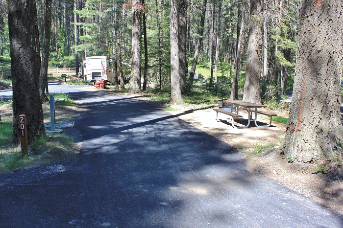 Campsite in Benewah Campground.