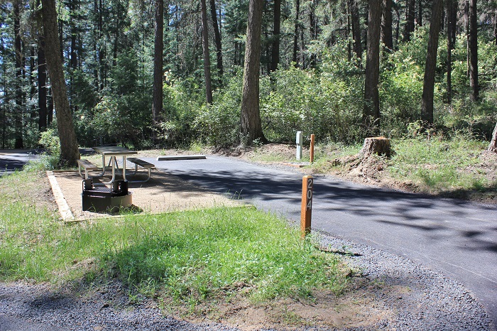 Campsite in Benewah Campground.