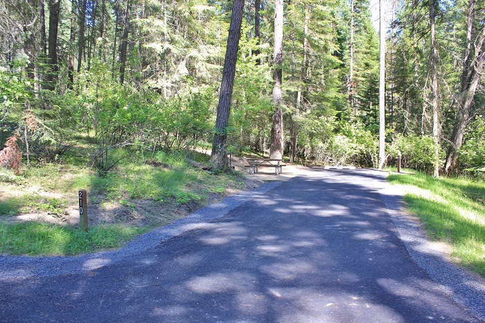 Campsite in Benewah Campground.