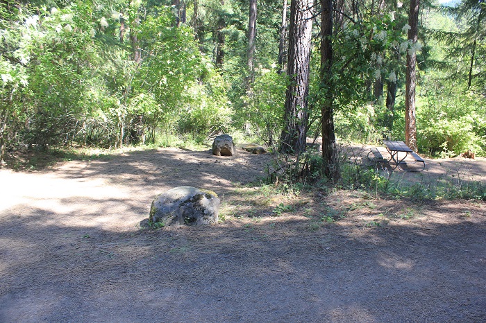 Campsite in Benewah Campground.