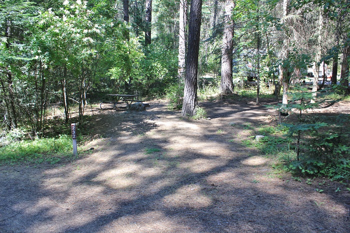 Campsite in Benewah Campground.