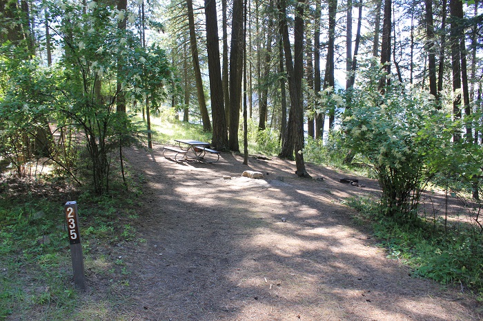 Campsite in Benewah Campground.