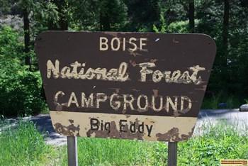 Big Eddy Campground on the payette river near great white water
