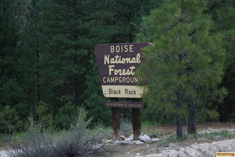 black rock campground sign
