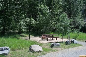 Here's another RV camping site in Boundary Campground just outside of Ketchum, Idaho.