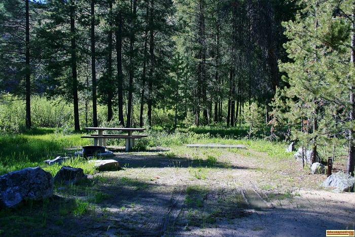 A campsite in Bowns Campground.