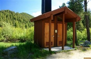 This is a view of the RV Dump Station at Big Smokey Guard Station near Bowns Campground