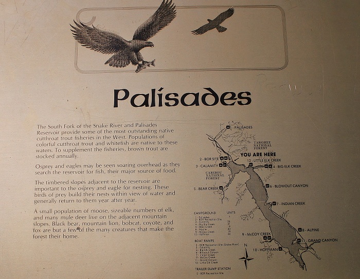 Calamity Campground on Palisades Reservoir.