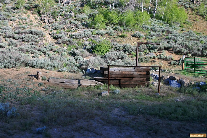 This is the stock loading docks at Canyon Creek Transfer Camp.