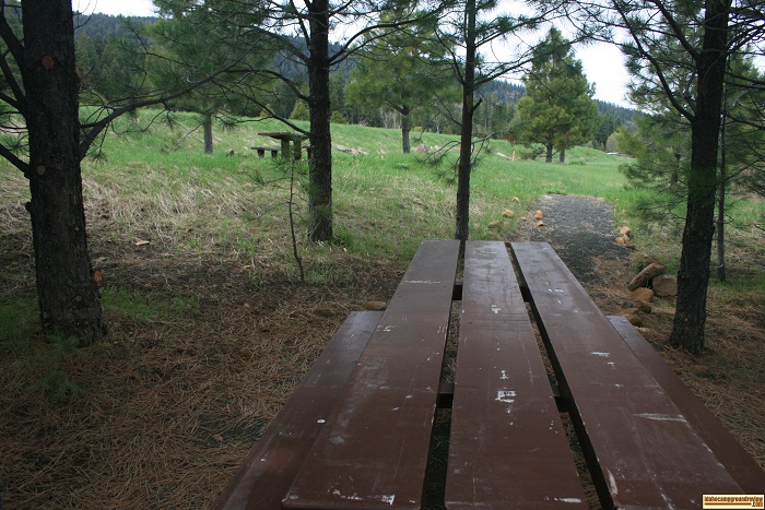 Campbell Creek Boating Access has a couple picnic tables available.