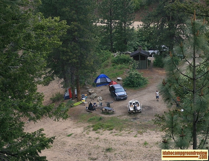 This view is from the road across Castle Creek, camping in Castle Creek Campground on Anderson Ranch Reservoir.