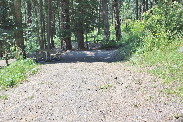 Chatcolet Campground, part of Heyburn State Park, signs in information.