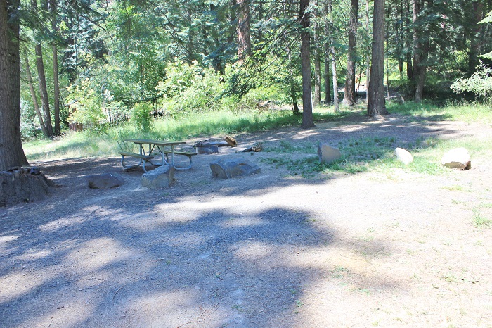 Chatcolet Campground, part of Heyburn State Park, signs in information.