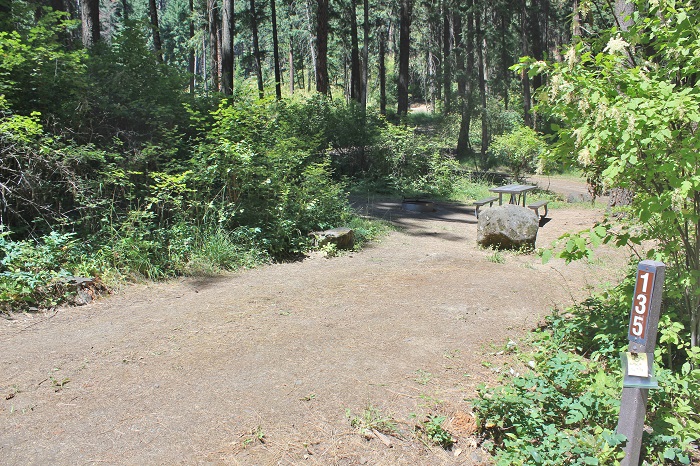 Chatcolet Campground, part of Heyburn State Park, signs in information.