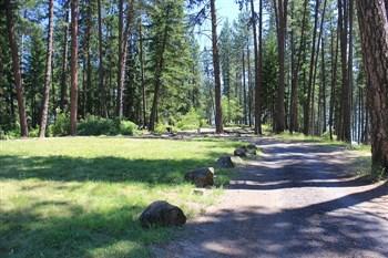 Chatcolet Campground, part of Heyburn State Park, signs in information.