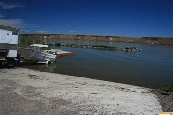 the boat ramp and dock at Cottonwood Park on CJ  Strike Reservoir.
