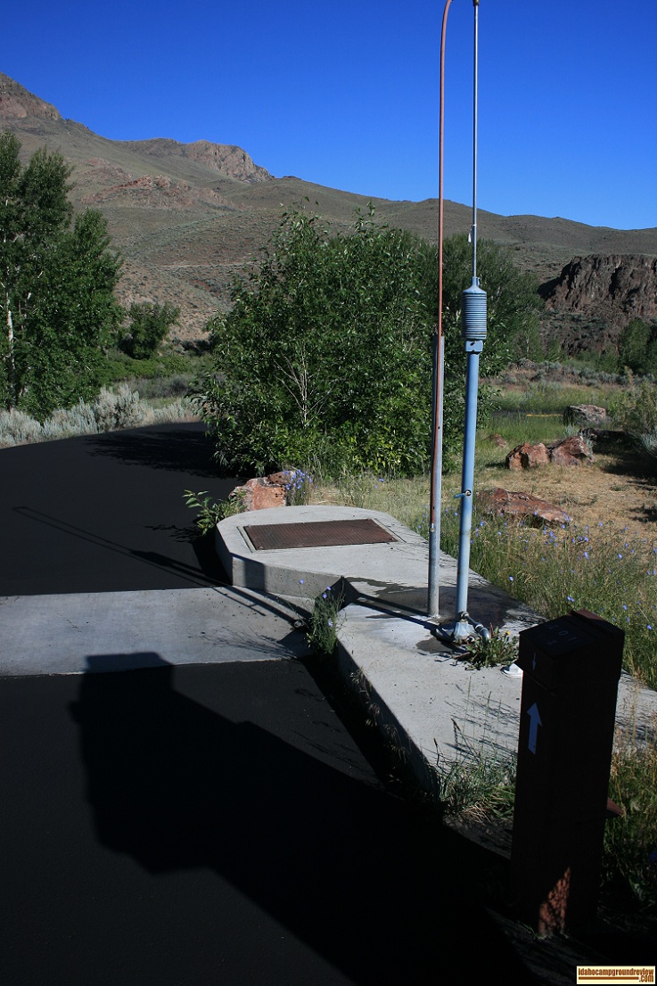 RV Dump station at Cottonwood Recreation Site north of Challis, Idaho.