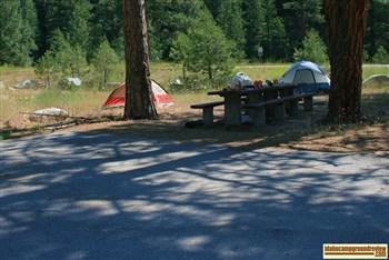 Typical camp site in Deadwood Campground