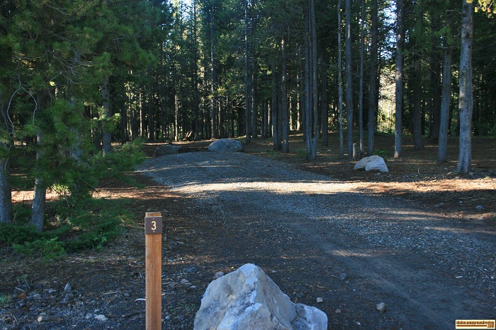 Campsite in Diamondfield Jack Campground near Magic Mountain.