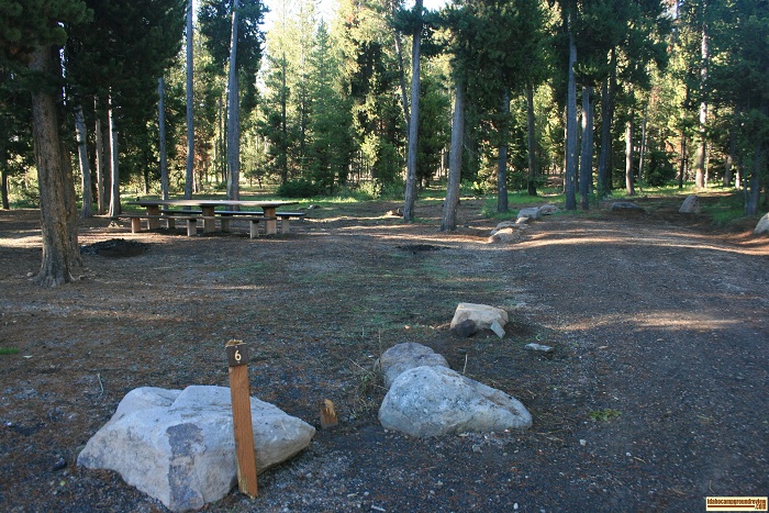 Campsite in Diamondfield Jack Campground near Magic Mountain.