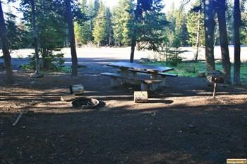 Campsite in Diamondfield Jack Campground near Magic Mountain.