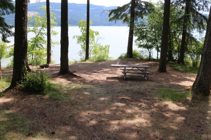 This campsite is larger with more space than most. 