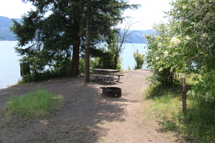 Campsite 80 is right on the water.