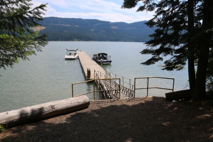 The boat dock in the tent camping area.