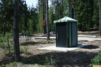 picture of outhouse in edna creek campground