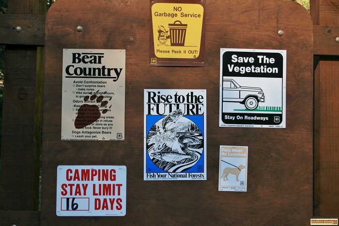 Camping information for Five Points Campground.